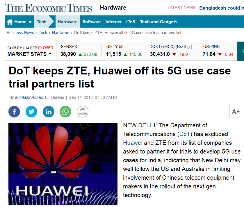 华为5g手机布局
:华为在5G市场连遭八国抵制，问题出在哪里？(转载)